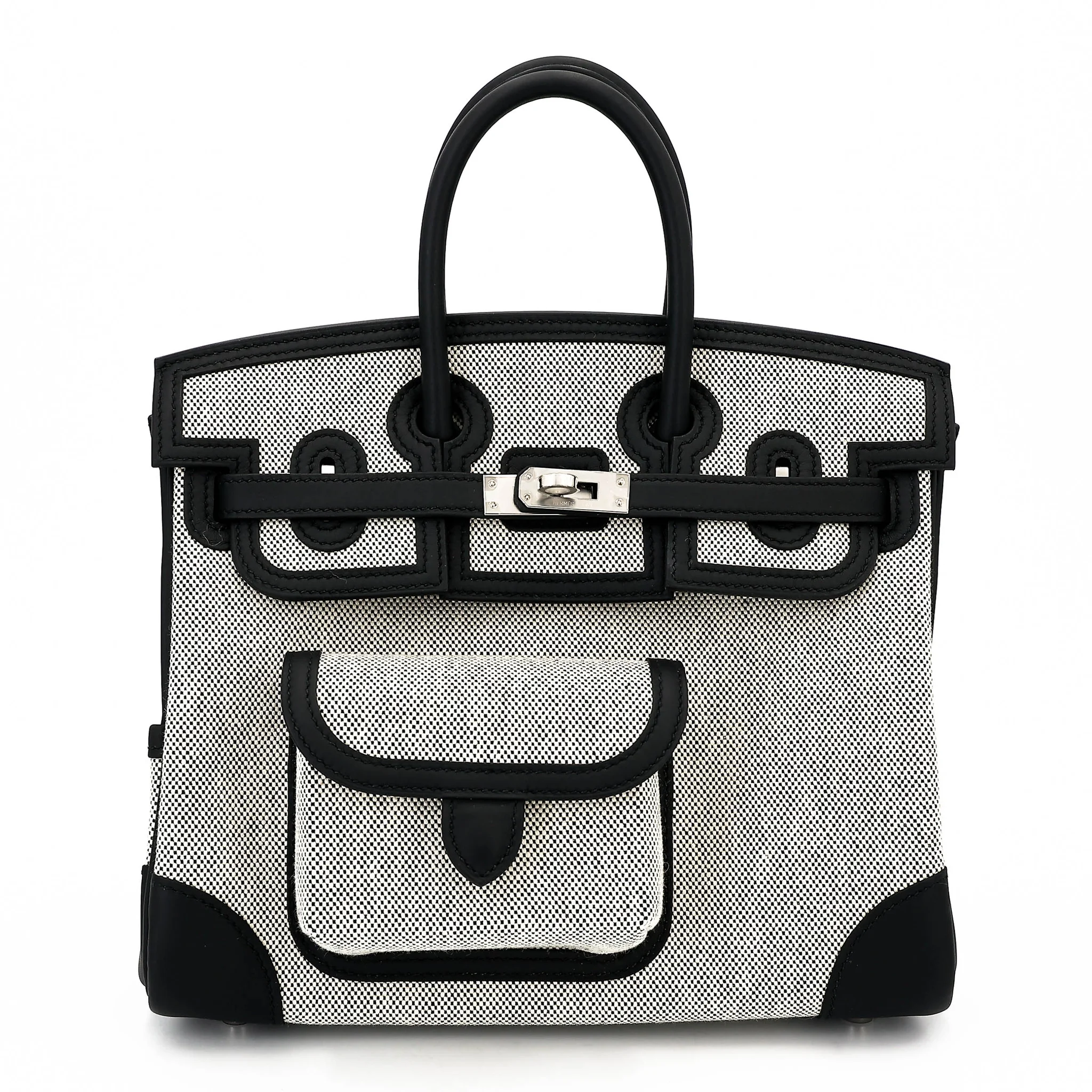 HERMÈS 爱马仕 限量收藏款 Birkin Cargo 25 89 黑色 Noir (Black) Swift牛皮 Toile H 帆布 银扣 G刻 2026年