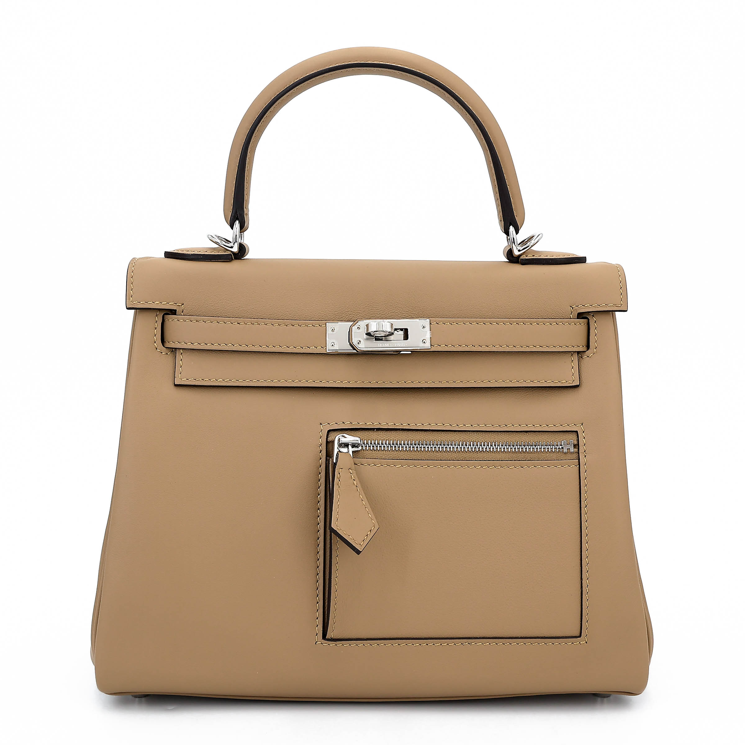 HERMÈS 爱马仕 限量收藏款 Kelly 25 Colormatic 1C 尘埃灰 Poussiere Swift牛皮 银扣 K刻 2025年